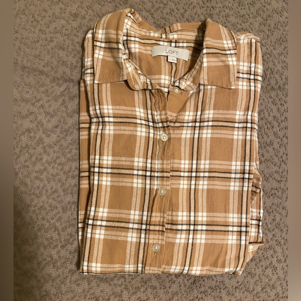 LOFT Women’s Flannel Plaid Shirt